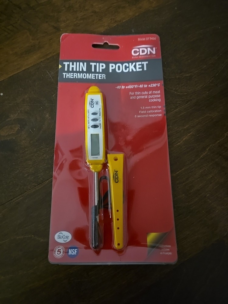 CDN DTT450 ProAccurate Thin Tip Yellow Thermometer w/ 6 Second Response