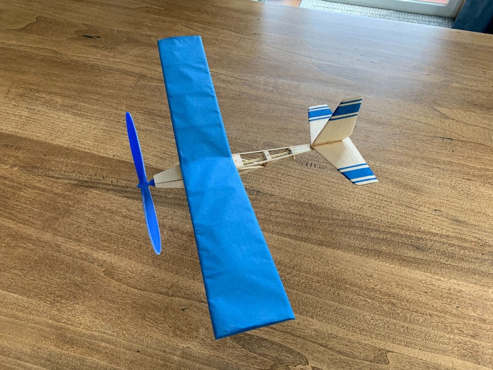 Aerobug Free Flight Rubber Model Plans and Balsa Kit 16" Wing Span Parasol