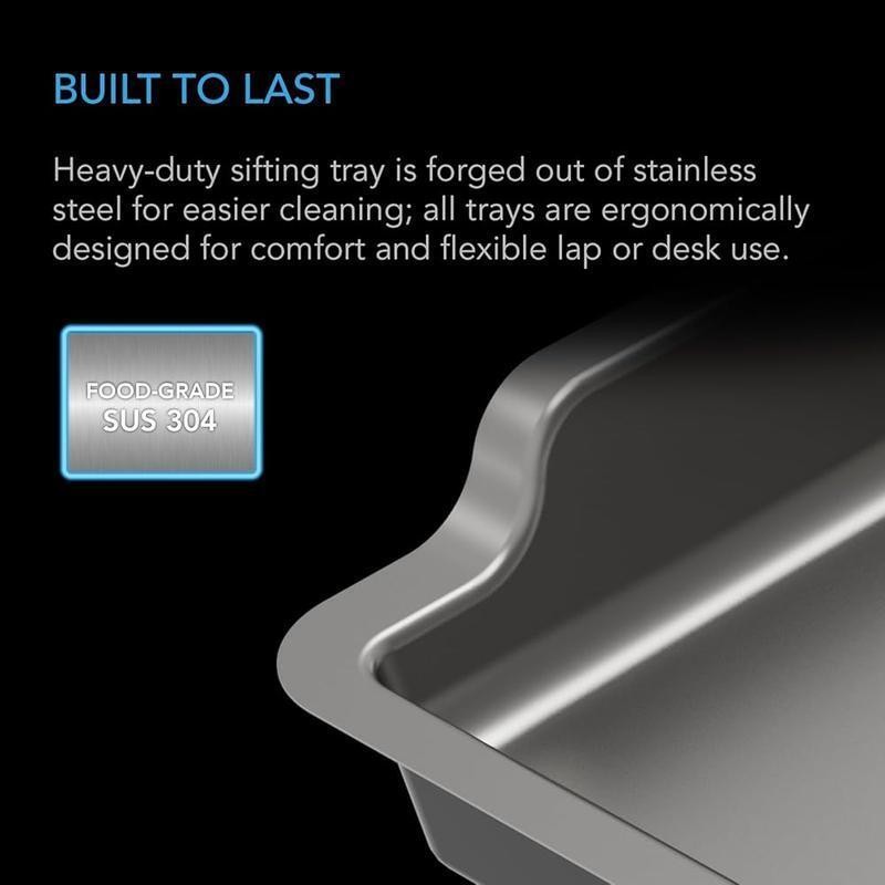 Large Trim Tray System 20-Inch Interchangeable 3-Tray & 2-Screen Kit for Lap Us