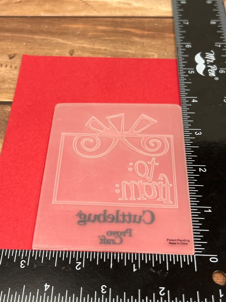 Cuttlebug Provo Craft To: From: Embossing Folder Template