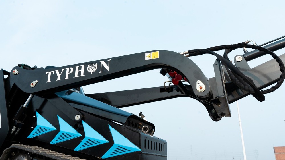 TYPHON Single Arm Backhoe Attachment for Mini Skid Steer STOMP X1300 & STOMP 509
