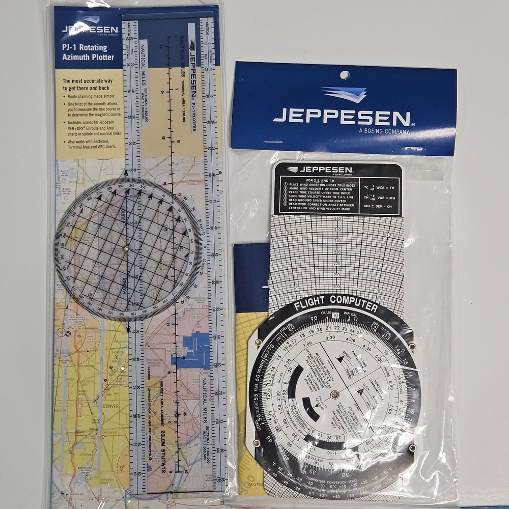 Jeppesen Graphic Computer, Rotating Plotter, Aviation Glasses Pilot Flight Gear