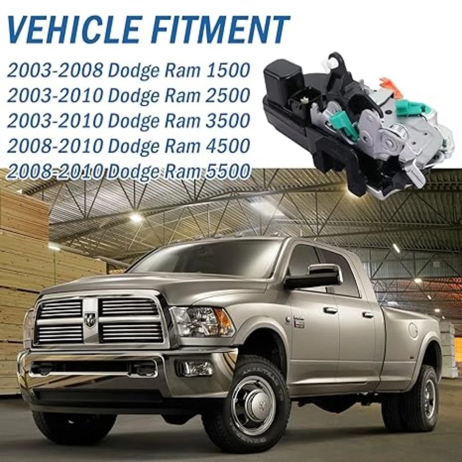 Front Left Driver Side Door Lock Latch Actuator Fit for 2003-2010 Ram 1500 2500