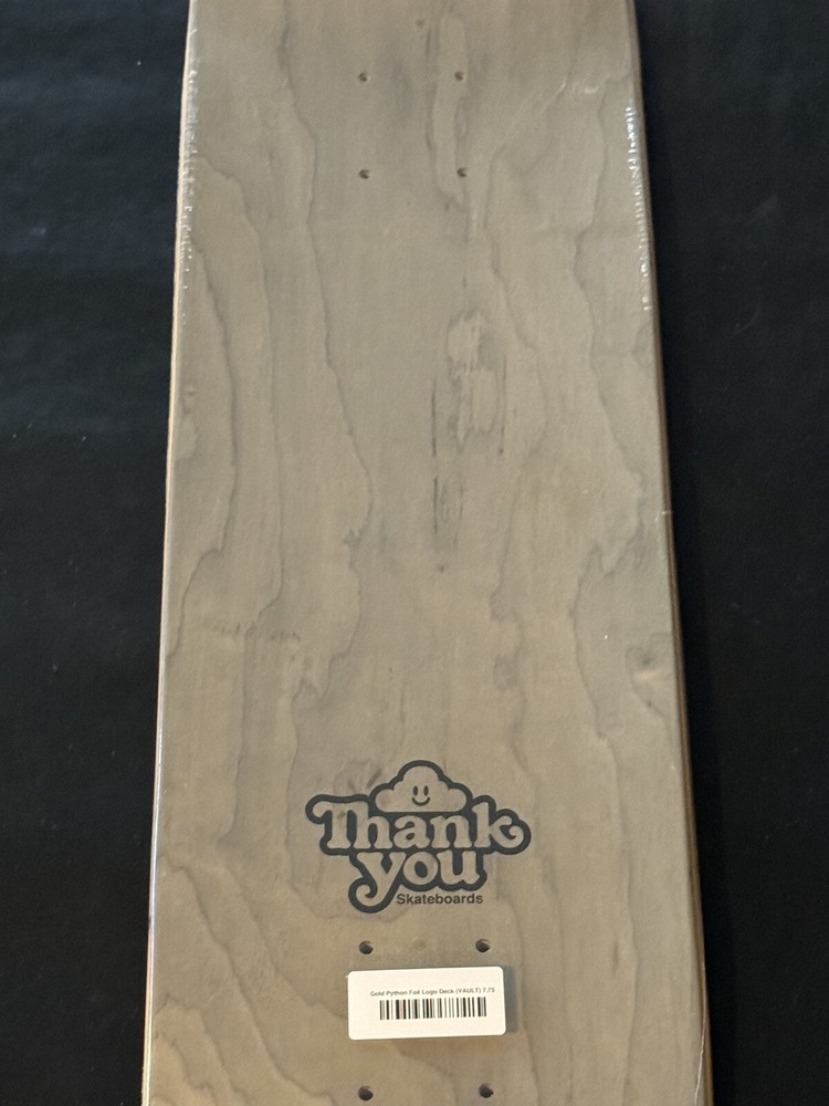 Thank You Gold Python Foil Logo Skate Deck