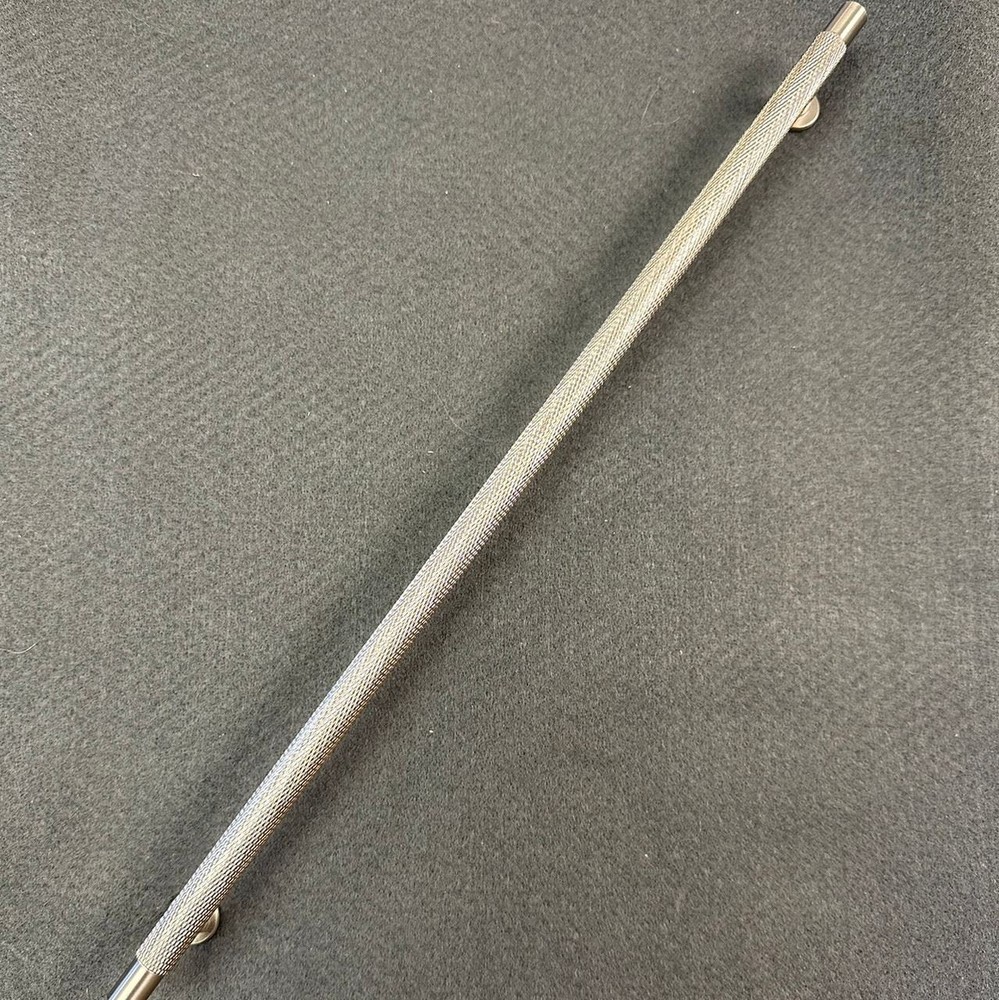 12" Knurled Round Pull Satin Nickel