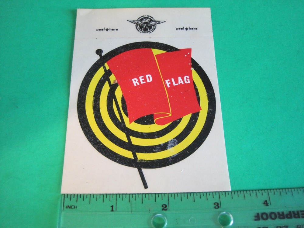 Original USAF Red Flag STICKER