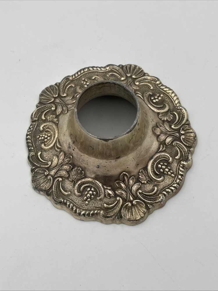 Vintage Silverplate Candelabra Insert Replacement Piece Bobeche Unique H1