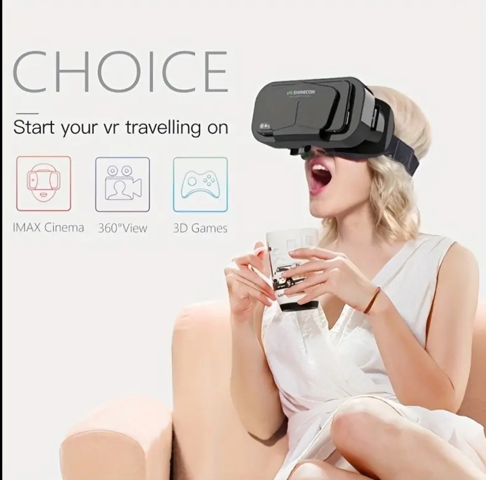 3D Smart VR Headset (Virtual Reality) With High Definition Blue Light Filter