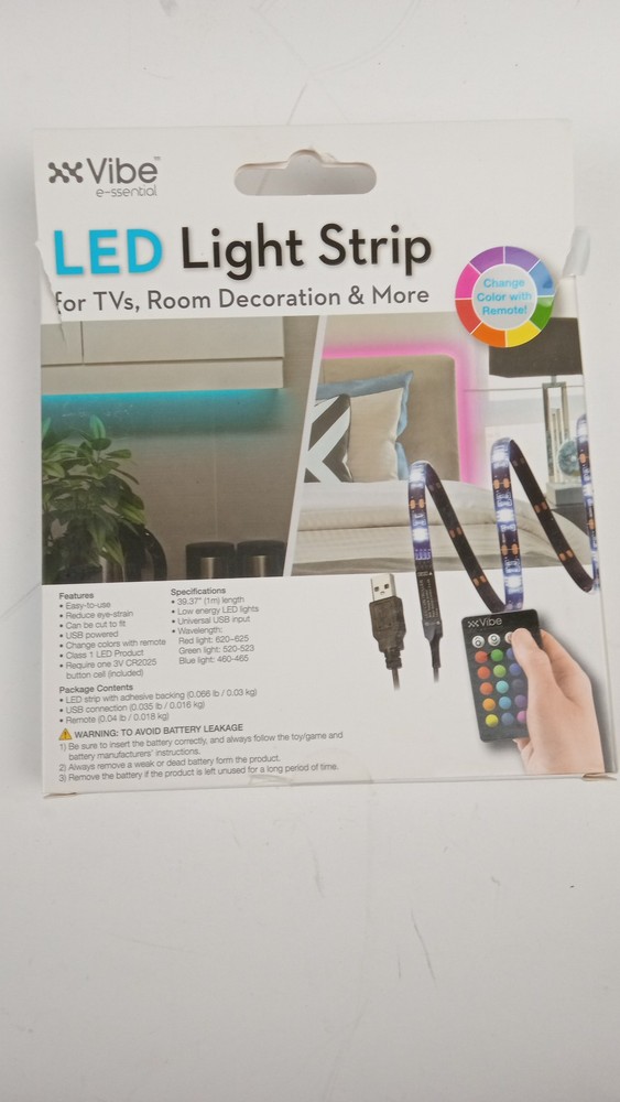 Vibe E-ssential FB-LED16 LED Light Strip Kit Remote USB 1M