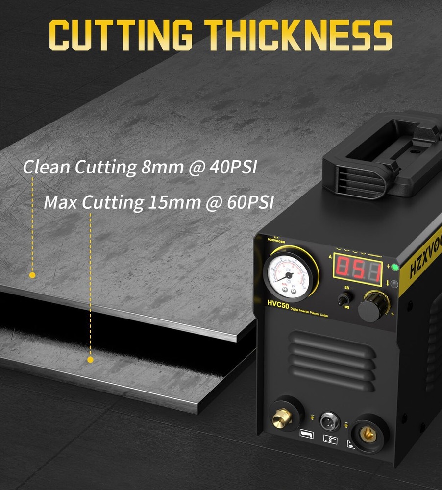 HZXVOGEN HF Pilot Arc Plasma Cutting Machine 110/220V Quick Connect Air Fitting