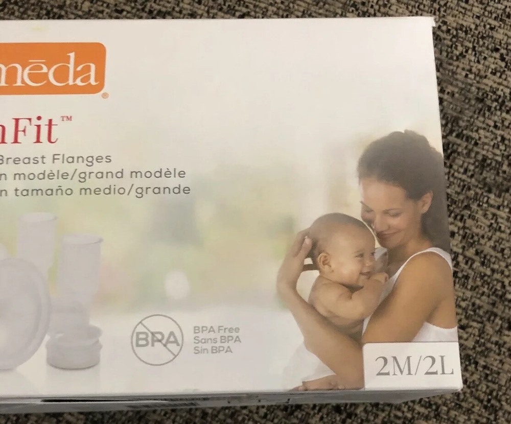 Ameda Custom Fit Breast Flanges, 2M/2L , New In Box