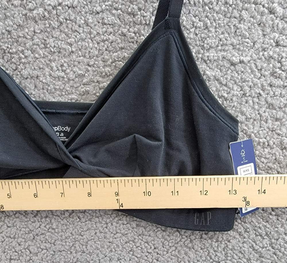 GAP GapBody Breathe Full Coverage Bralette Women's L True Black Solid Pullover
