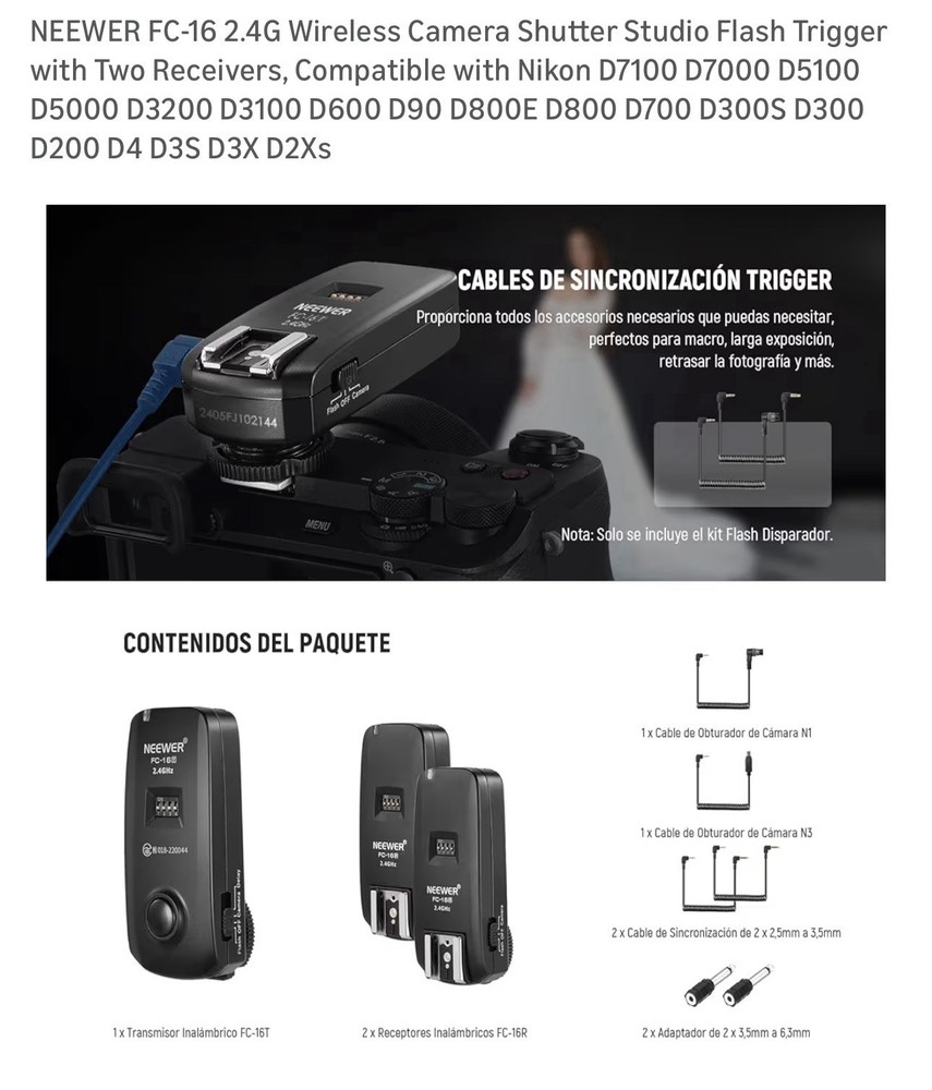 Neewer FC-16 flash trigger