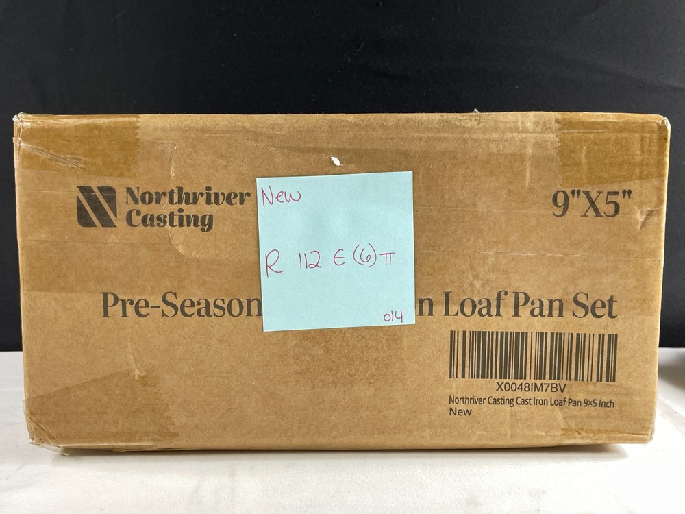 Northriver Casting Black Rectangular Cast Iron Loaf Pan Set 9"x5"