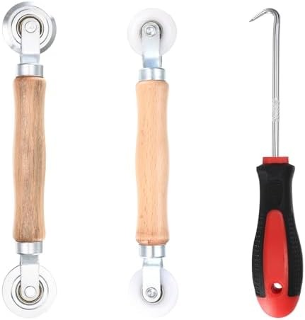 Window Screen Repair Tool Set with Roller Hooks