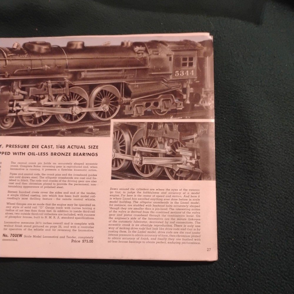 Lionel Train Master Catalog 1938-missing spine and pages