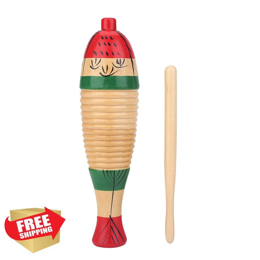 Bnineteenteam Fish Guiro Percussion w/ Scraper