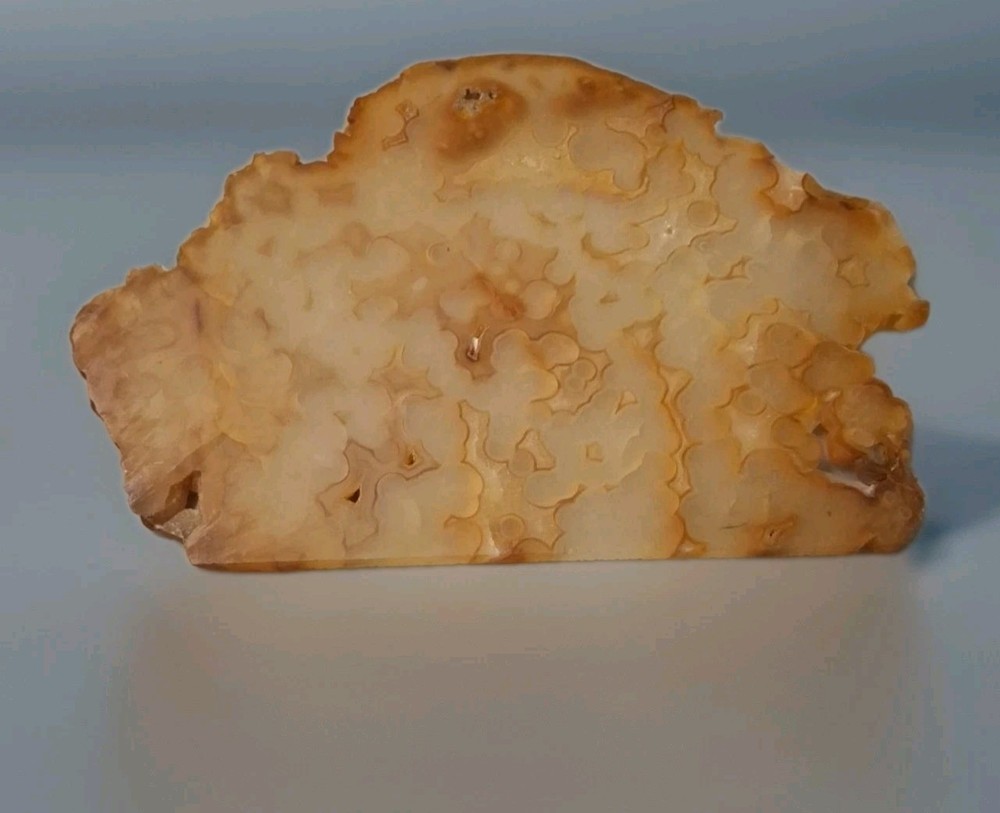 Orange Tinged Plume Agate Slab