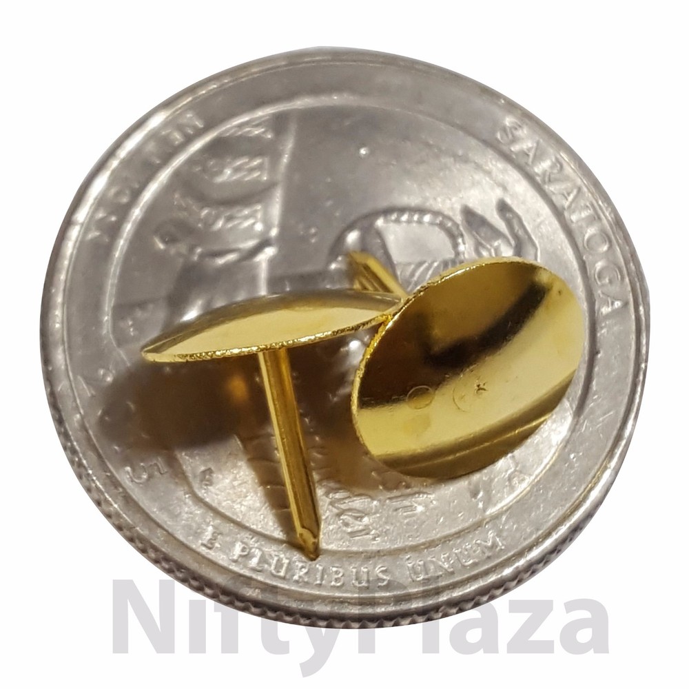 200 Push Pin Thumb Tacks BRASS Gold Drawing board No Rust - Sharp Point