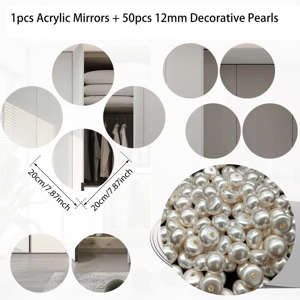 1Pcs Acrylic round Dining Table Mirror Plate,Suitable for Ring Plate,Weddings, Y