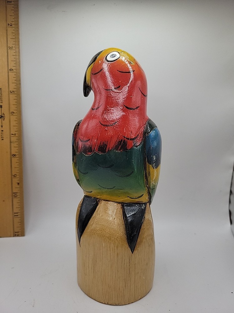 Carved Wood Parrot
