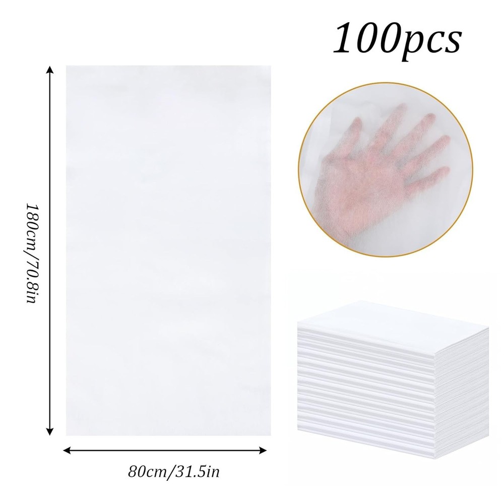 100PCS Disposable Bed Sheets 31" X 71" Massage Table Sheets Waterproof Spa Sheet