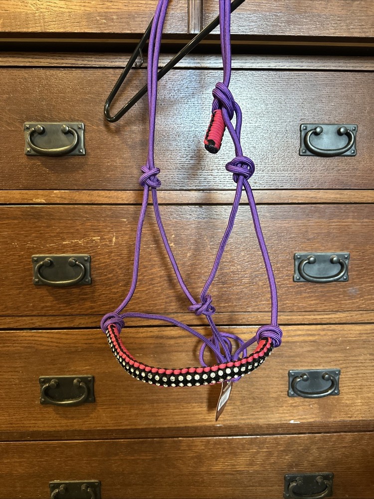 Rough 1 Rope Halter Rhinestones