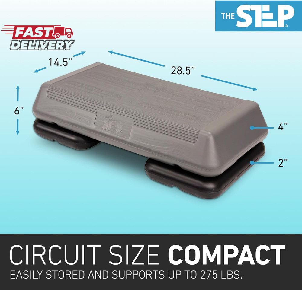 Freestyle STEP Exercise Step Platform, Circuit Size Stepper for Exercise at Home