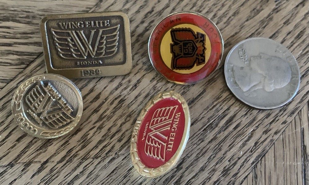 Vtg Honda Wing Elite Pins