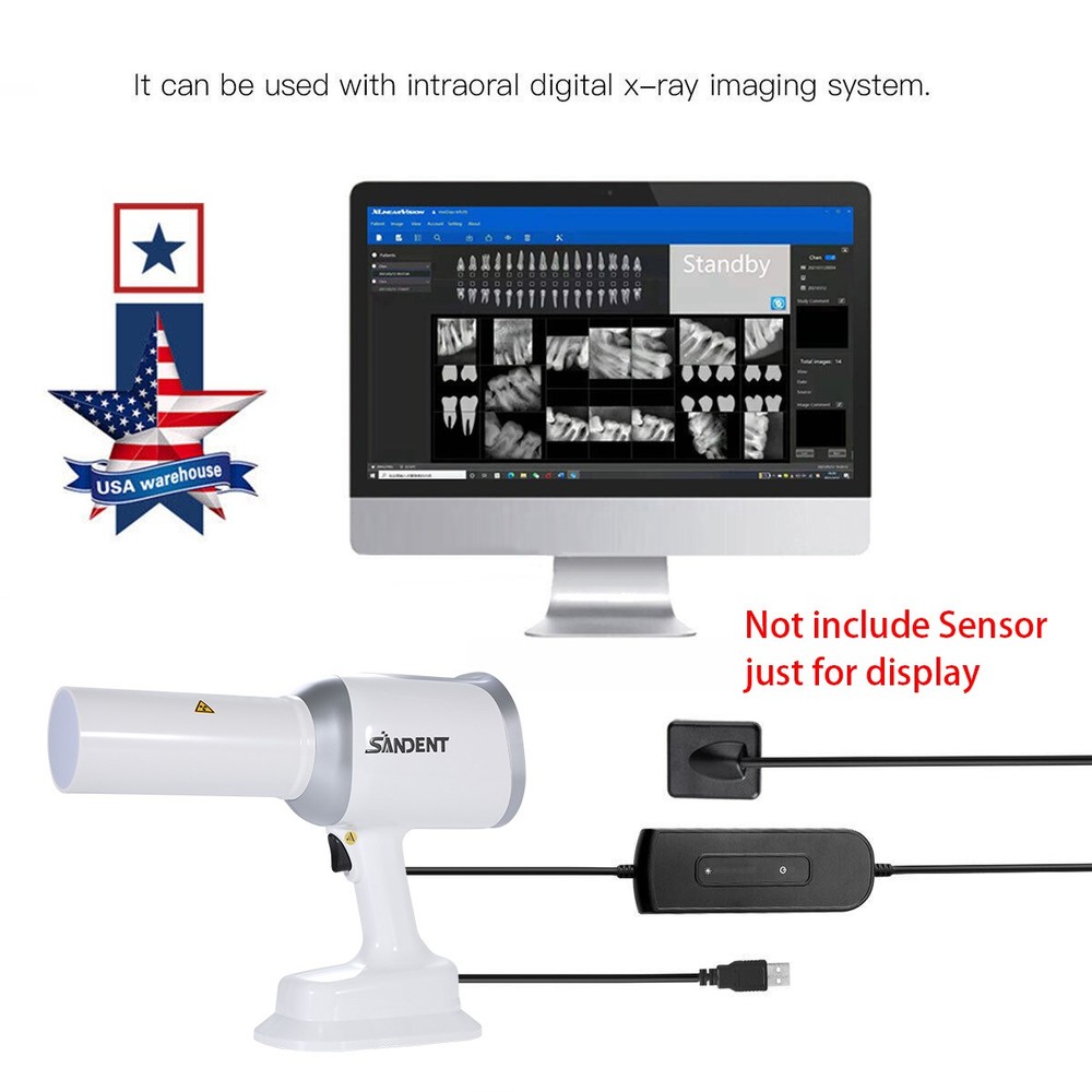 Dental X Mobile Unit System Ray Digital Machine High Frequency w/ Shield