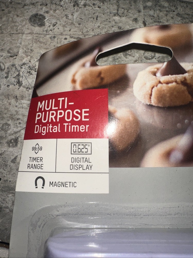 Taylor Multi-Purpose Large Display Digital Kitchen Timer With Magnetic Back Clip