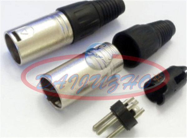 ONE XLR Male 3-pin Plug MicrophPatch Connector NEW