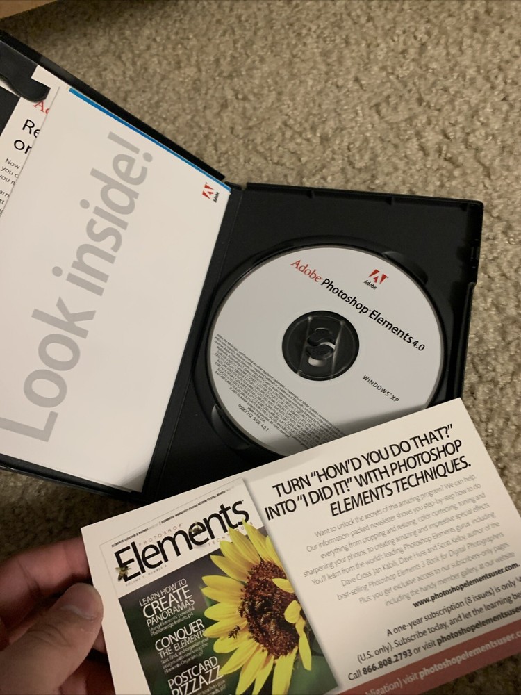 ADOBE PHOTOSHOP ELEMENTS 4.0 for PC Win XP See Pics