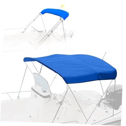 3 Bow Bimini Top Replacement Canvas with Stern Light Hole and Storage Boot,