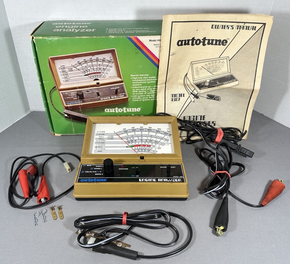 VINTAGE Engine Analyzer Model 4507 Complete w/box 1982 USA Made