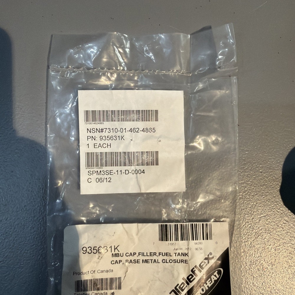 MBU Modern Burner Unit Fuel Tank Cap REIKE Teleflex 7310-01-462-4865 1-3/4" A-5
