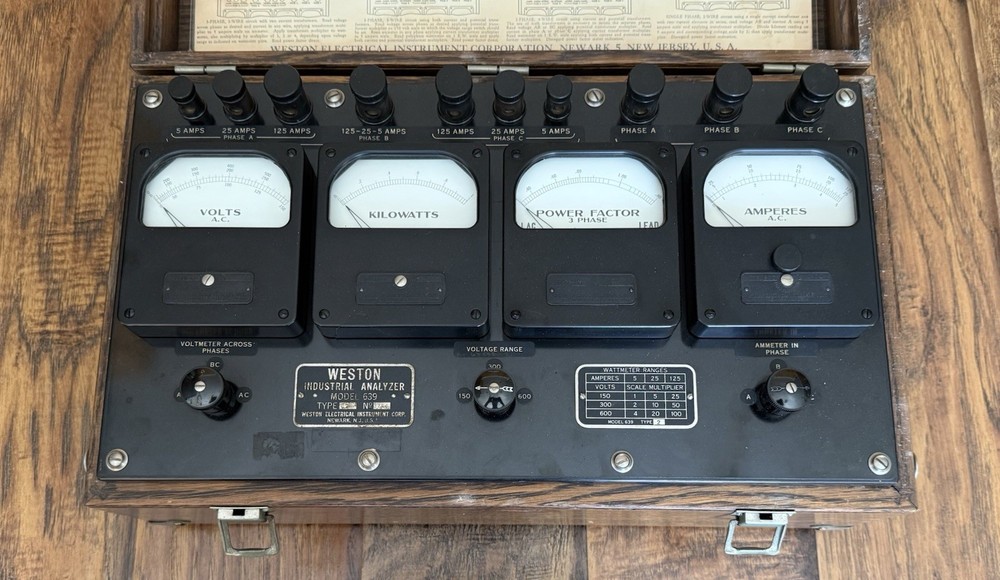 Untested — Weston Model 639 Industrial Analyzer Type 2 — Must Read Description