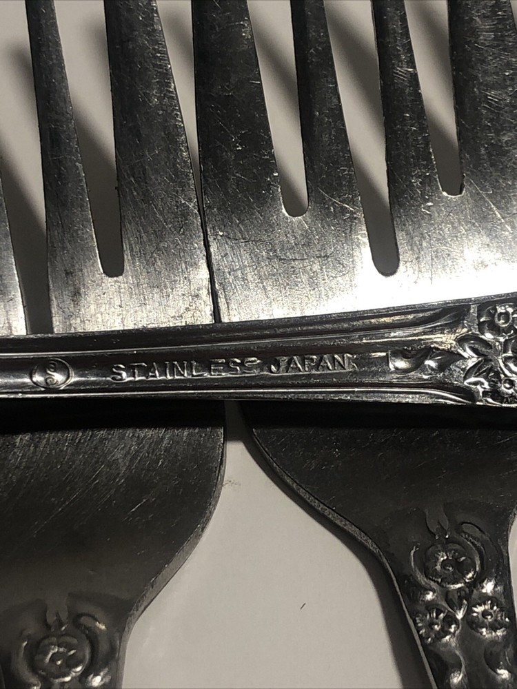 Sango Flatware Modern Forks SNF4 by Sango Stainless Dinner Salad Lot 6