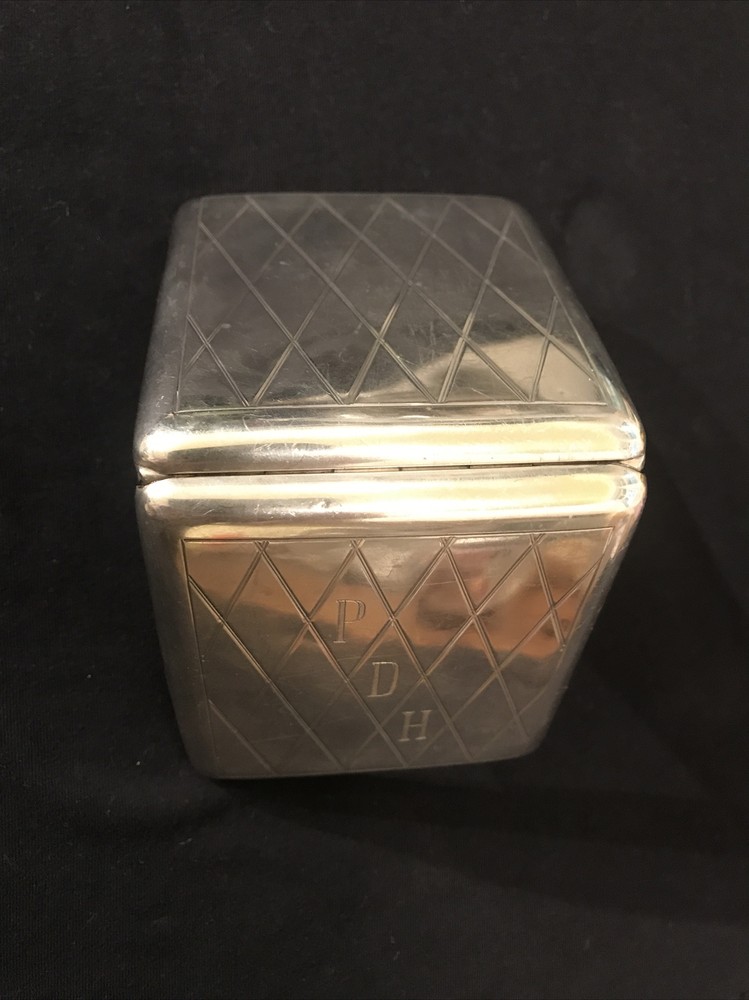Sterling Silver Cigarette Case Monogram PDH