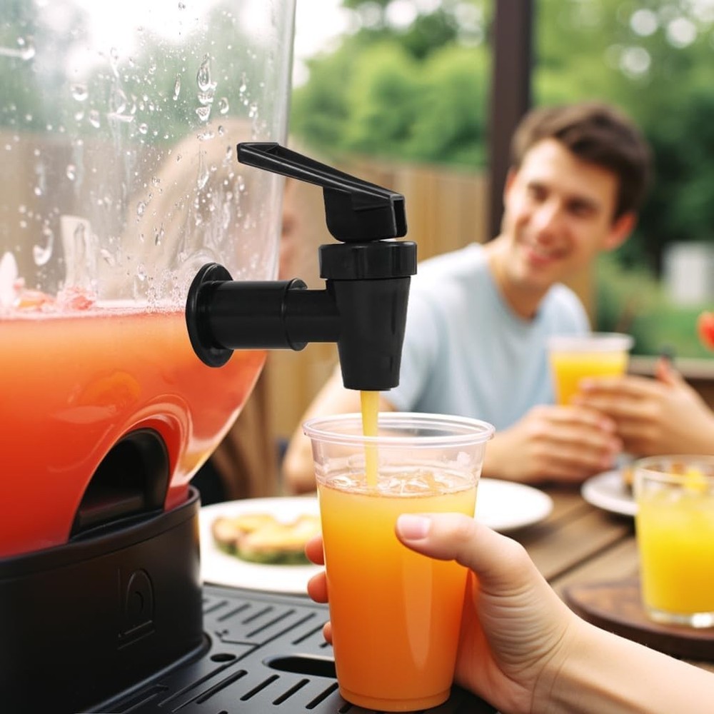 4 PCS Replacement Cooler Faucet Spigot, Leakproof Plastic Tap Set for Beverage D