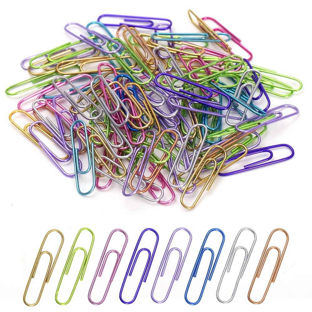 Paper Clips, 240pcs Medium Size Colored, PaperClips Assorted Medium, Colorful