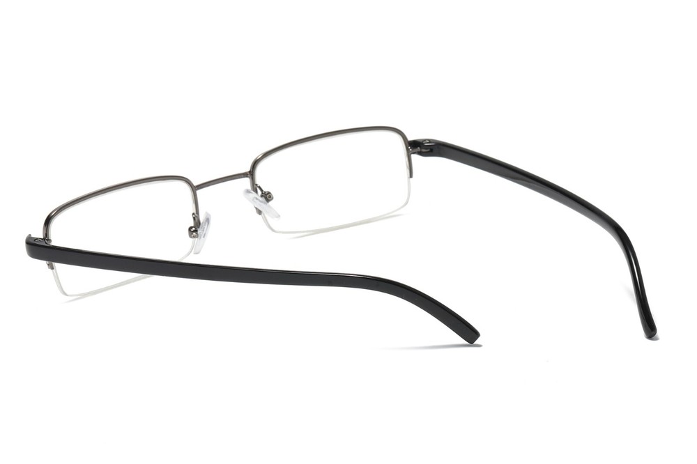 6 Pairs Mens Half Frame Lightweight Rectangular Reading Glasses Classic Readers