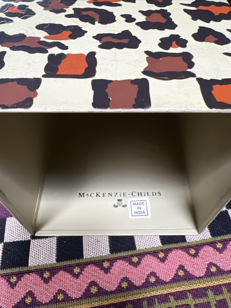 Mackenzie Childs Leopard Design Tissue Cover