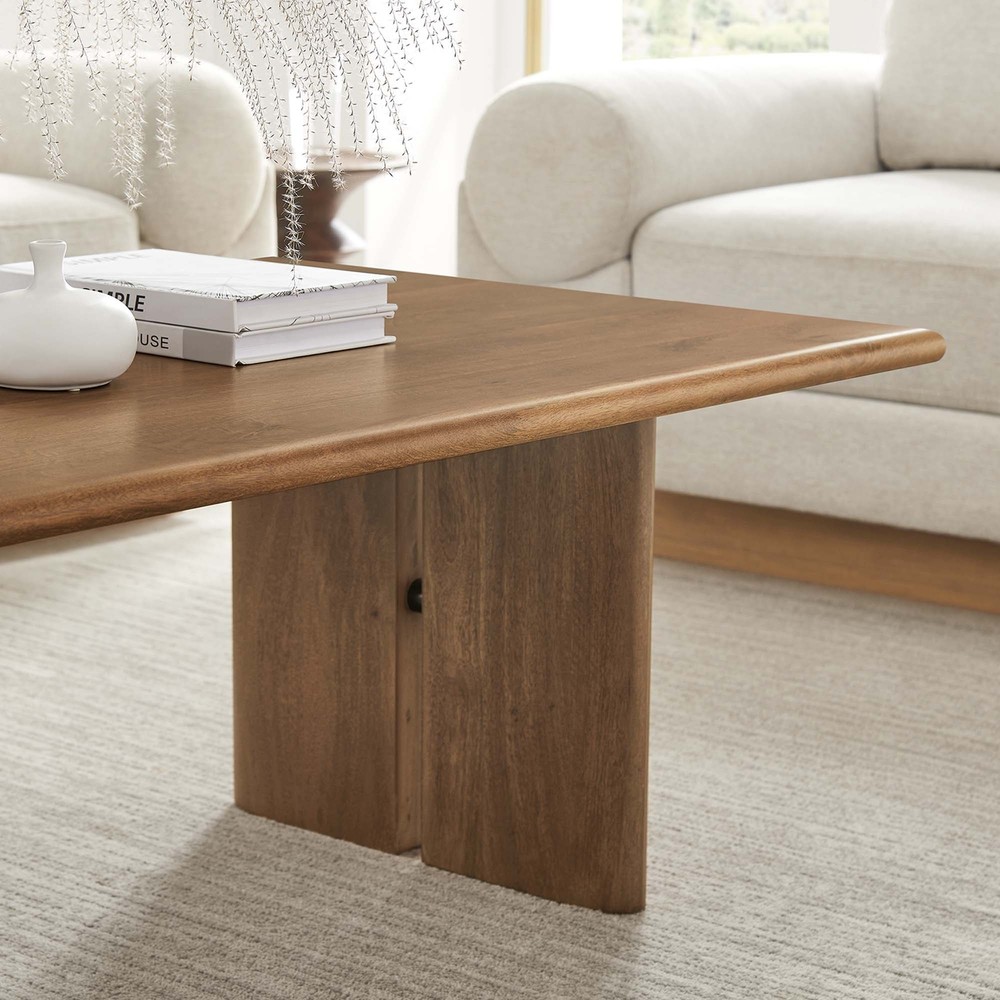 Amistad Wood Coffee Table in Walnut