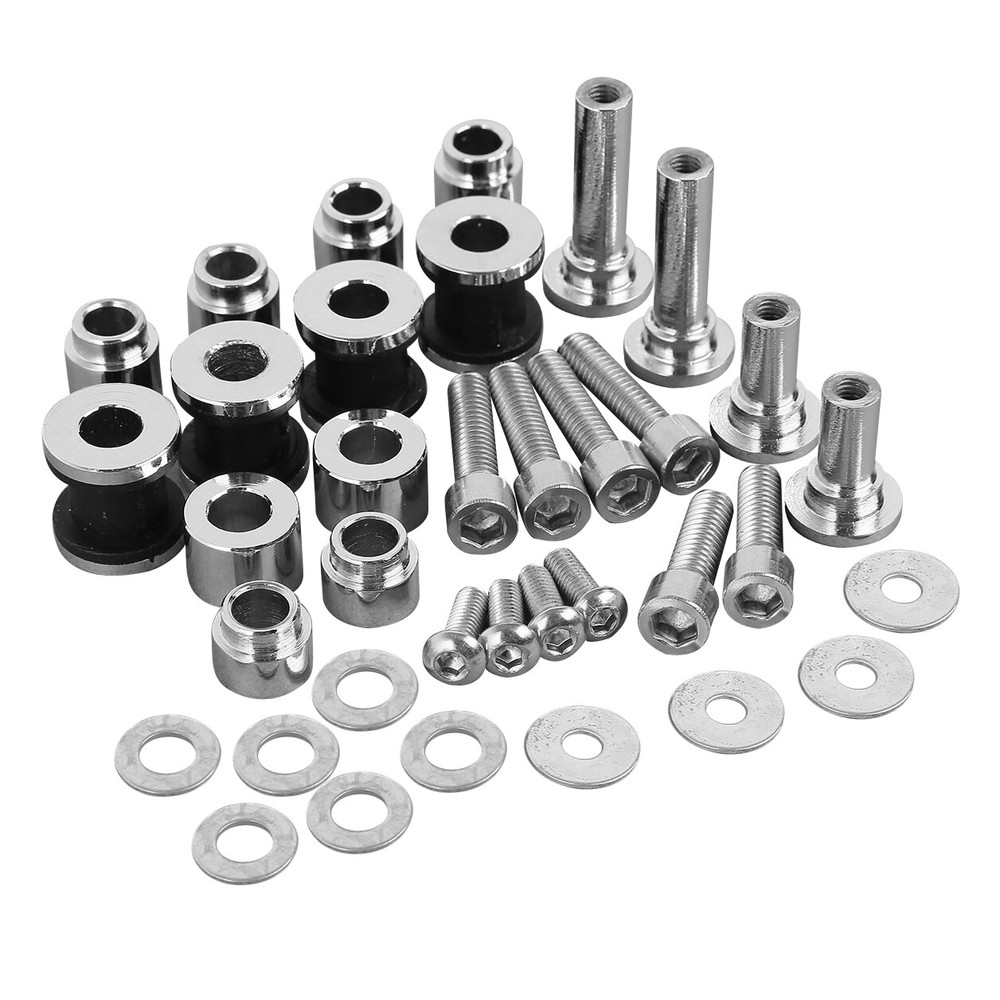 Chrome 4 Point Docking Hardware Kit For Harley Davidson Touring Models 2009-2013