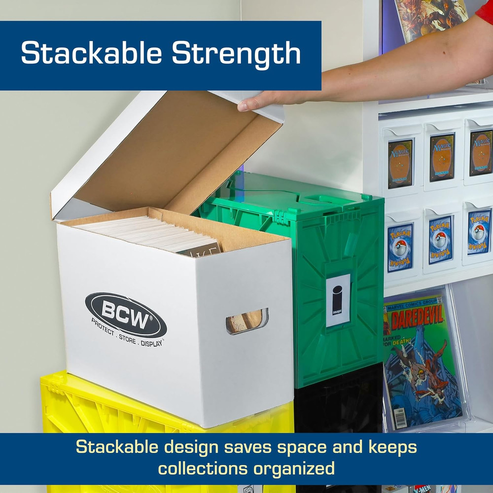 BCW Short Comic Storage Box - 5 Pack | Holds 150-175 Current/Silver Age Comics |
