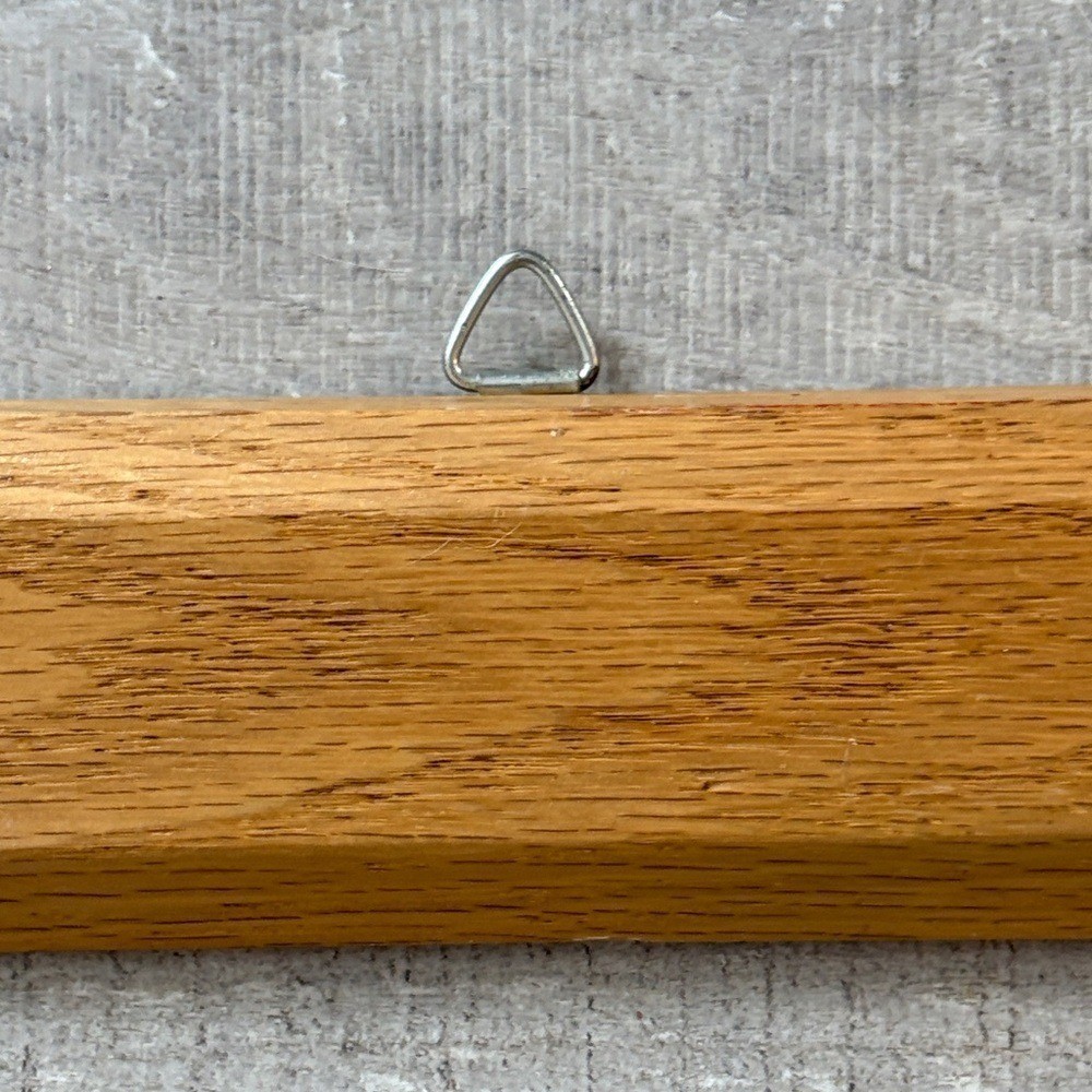 VTG Oak Peg Rail Wall Hook Rack