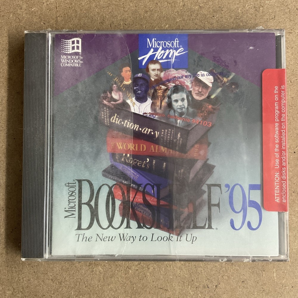 Microsoft Bookshelf '95 Multimedia Reference Library PC CD-Rom NEW Software 1995