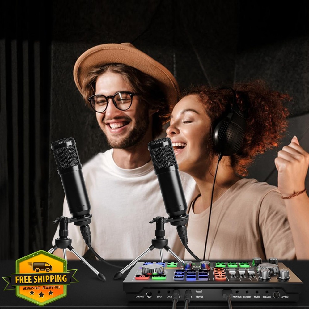 Podcast Bundle, Audio Interface, Voice Changer, BT, 48V