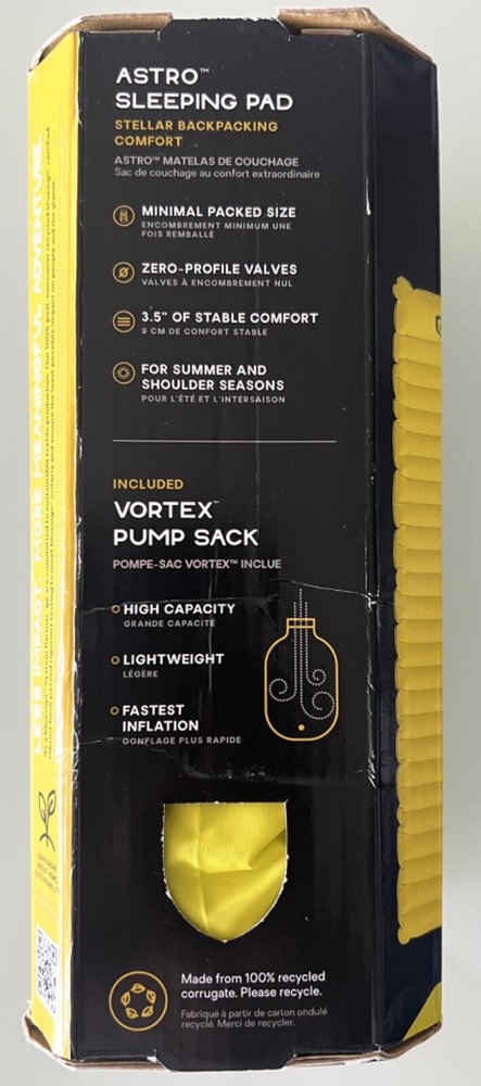 Nemo Astro Sleeping Pad Regular Green Backpacking 3.5" Thick